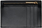 Ferragamo Black Asymmetrical Flap Credit Card Holder