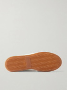 Mr P. - Suede-Trimmed Leather Sneakers - Neutrals