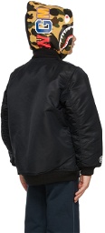 BAPE Kids Black Shark MA-1 K Hooded Jacket