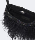 Staud Winslow feather-trimmed shoulder bag