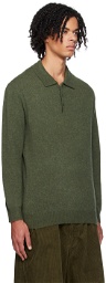 BEAMS PLUS Green Zip Sweater