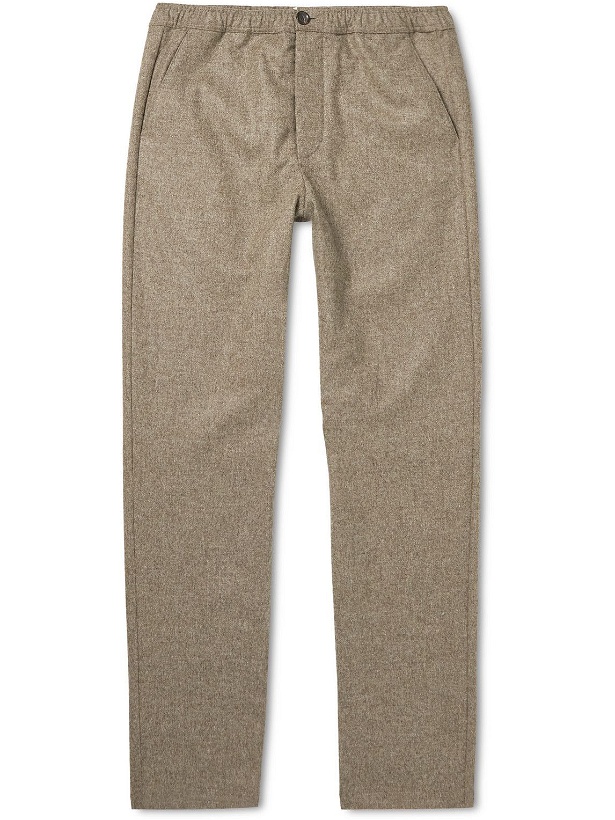 Photo: Oliver Spencer - Straight-Leg Wool-Flannel Trousers - Brown