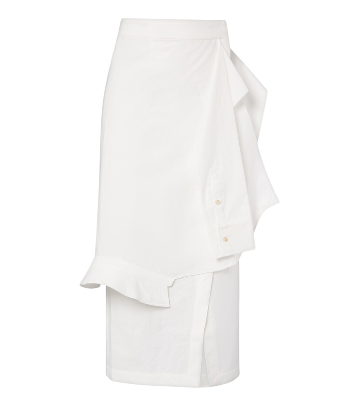 Photo: Róhe Asymmetric cotton-blend midi skirt