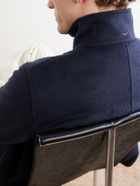 Herno - Double-Breasted Woven Coat - Blue