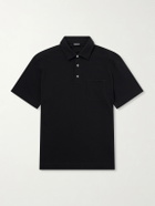 Zegna - Cotton-Jersey Polo Shirt - Black
