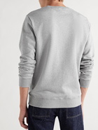 A.P.C. - Logo-Print Cotton-Jersey Sweatshirt - Gray