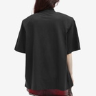 The Attico Women's Zip Front T-Shirt in Black