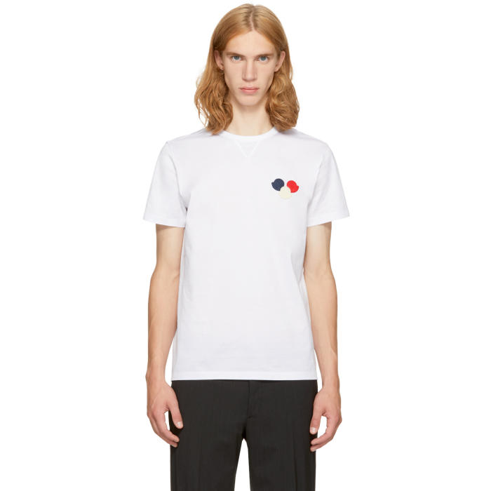 Moncler White Maglia T-Shirt Moncler