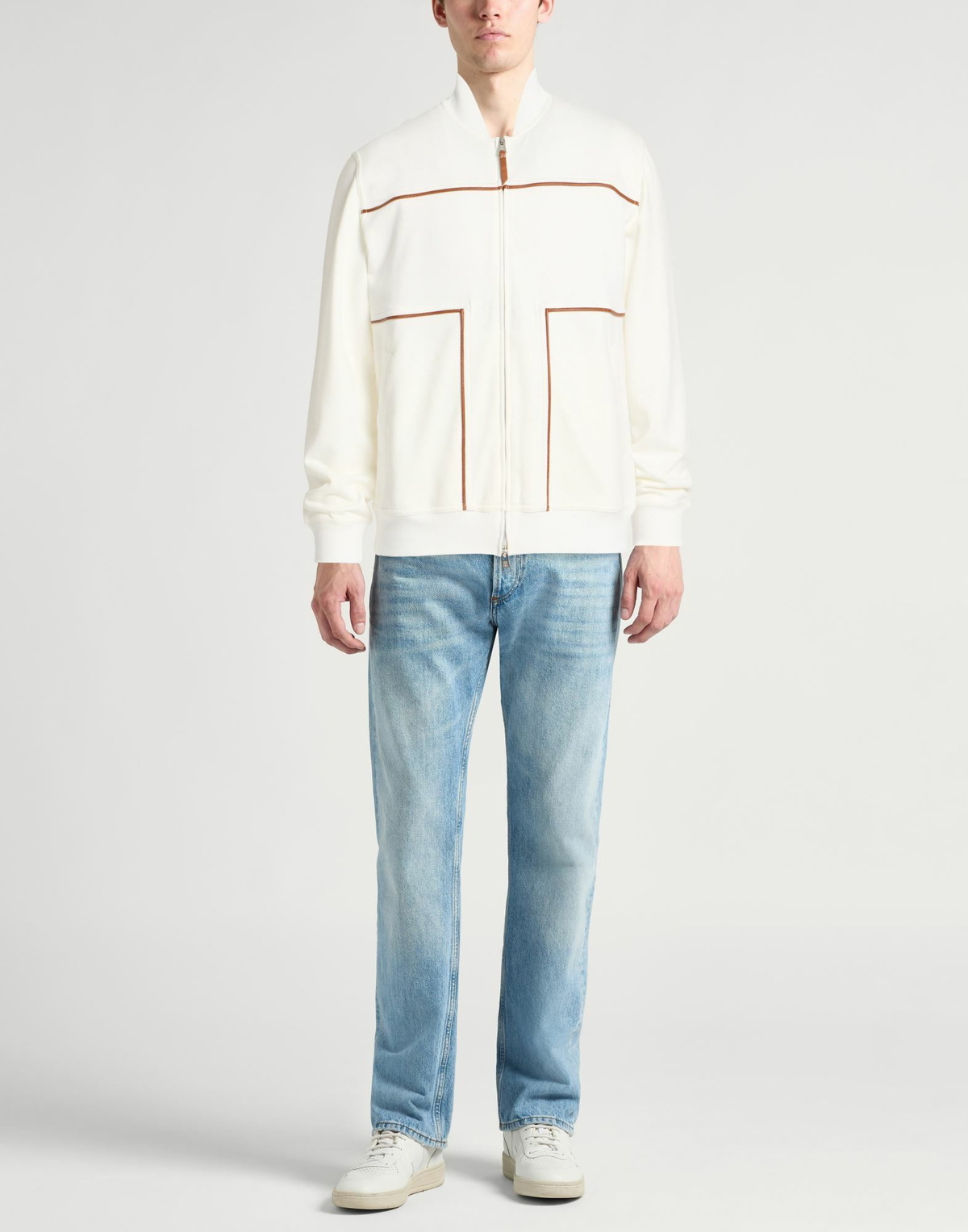 Brunello Cucinelli Mens Sweatshirt in Off white