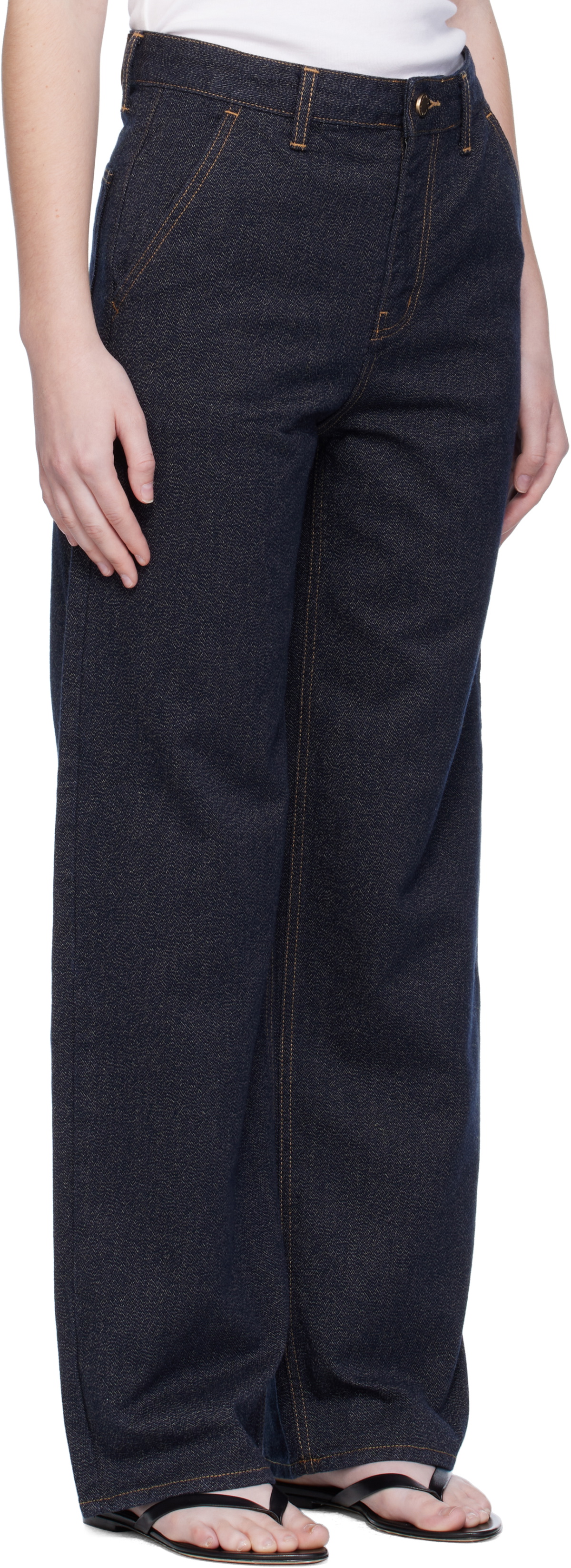 Arch The Navy Point Button Jeans