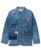 KAPITAL - Appliquéd Embellished Denim Jacket - Blue