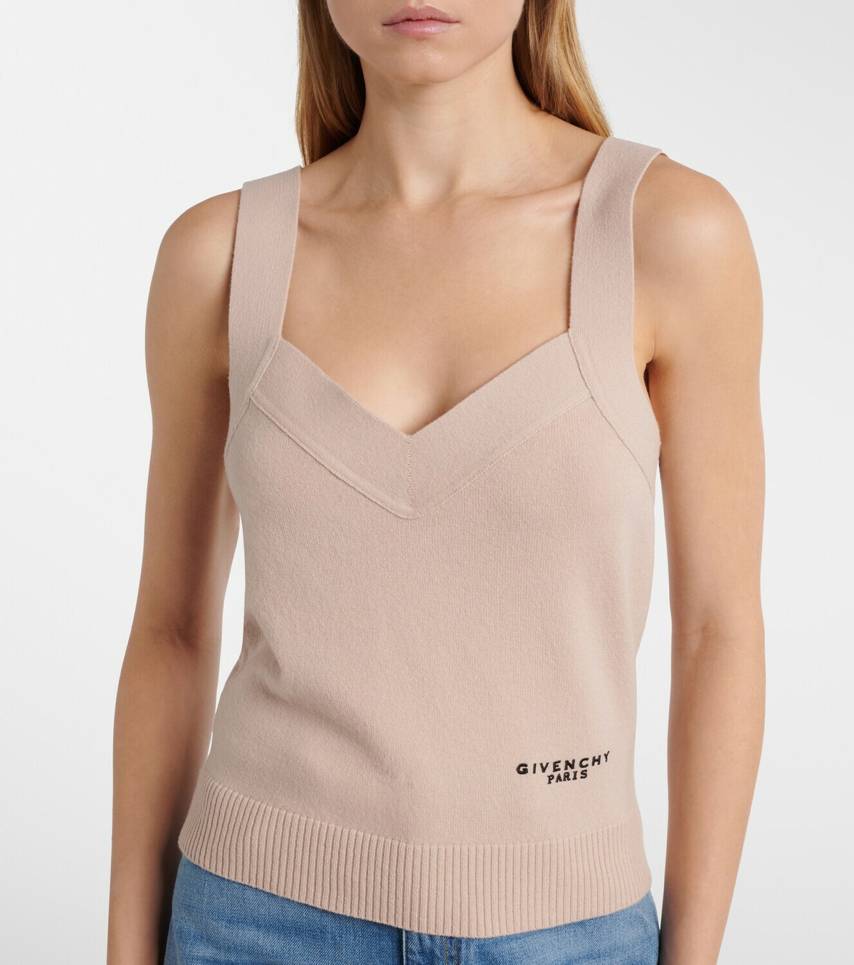 Givenchy Logo wool and cashmere tank top