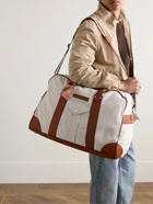 Brunello Cucinelli - Leather-Trimmed Canvas Weekend Bag