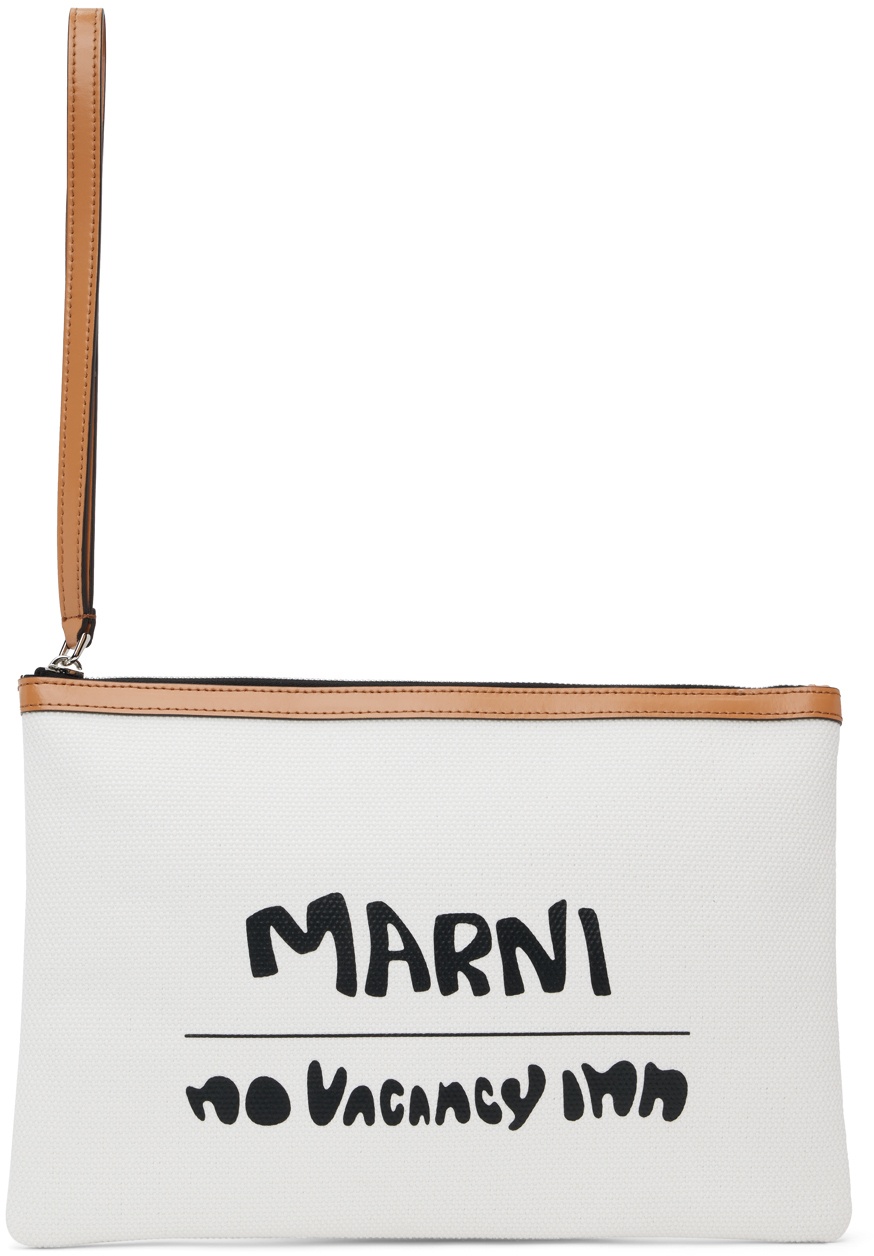 Marni White No Vacancy Inn Edition Bey Pouch Marni