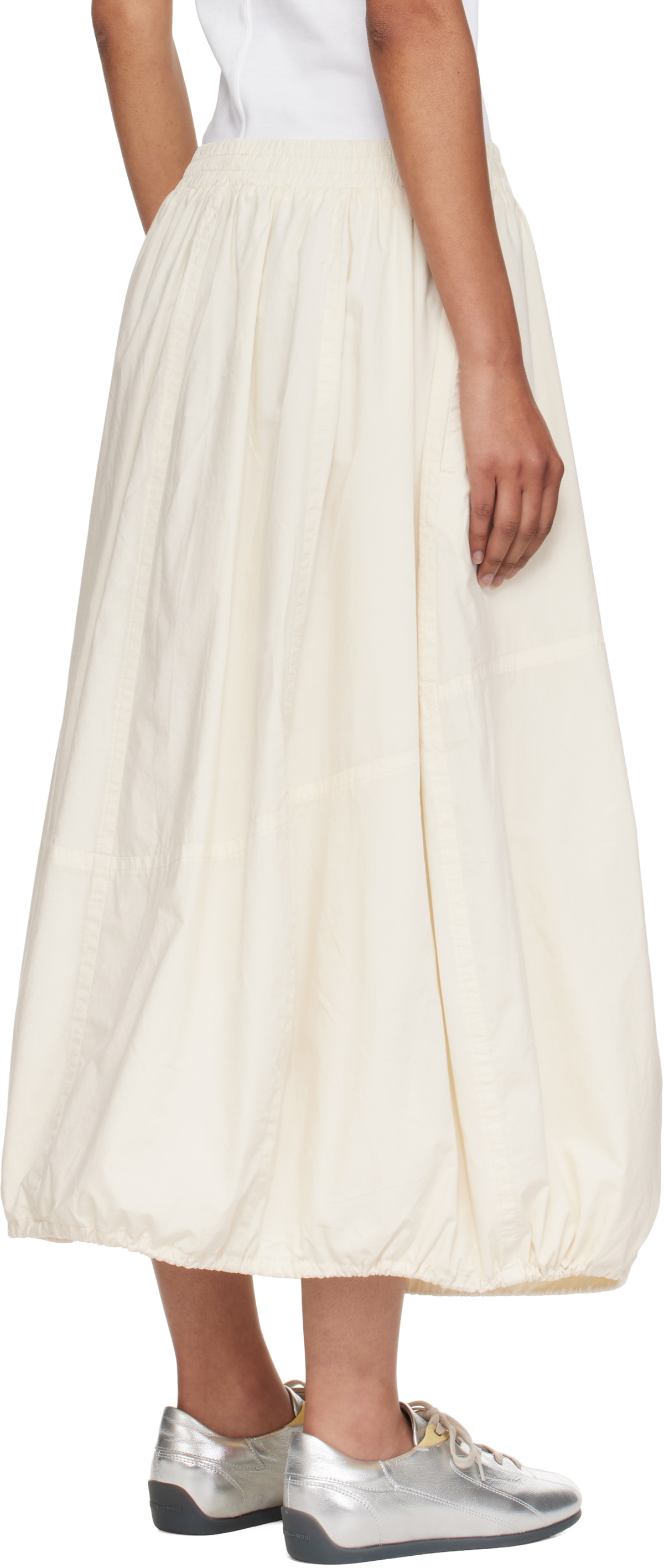 YMC Off-White Parachute Midi Skirt