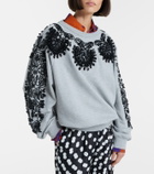 Dries Van Noten Embellished cotton jersey sweatshirt