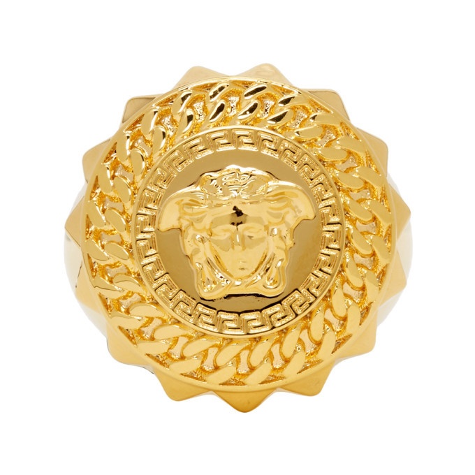 Photo: Versace Gold Medusa Signet Ring