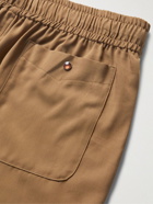 Needles - String Cowboy Slim-Fit Logo-Embroidered Twill Drawstring Shorts - Brown