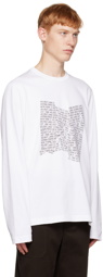Helmut Lang White Crumple Long Sleeve T-Shirt