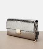Tom Ford Jean snake-effect metallic leather clutch