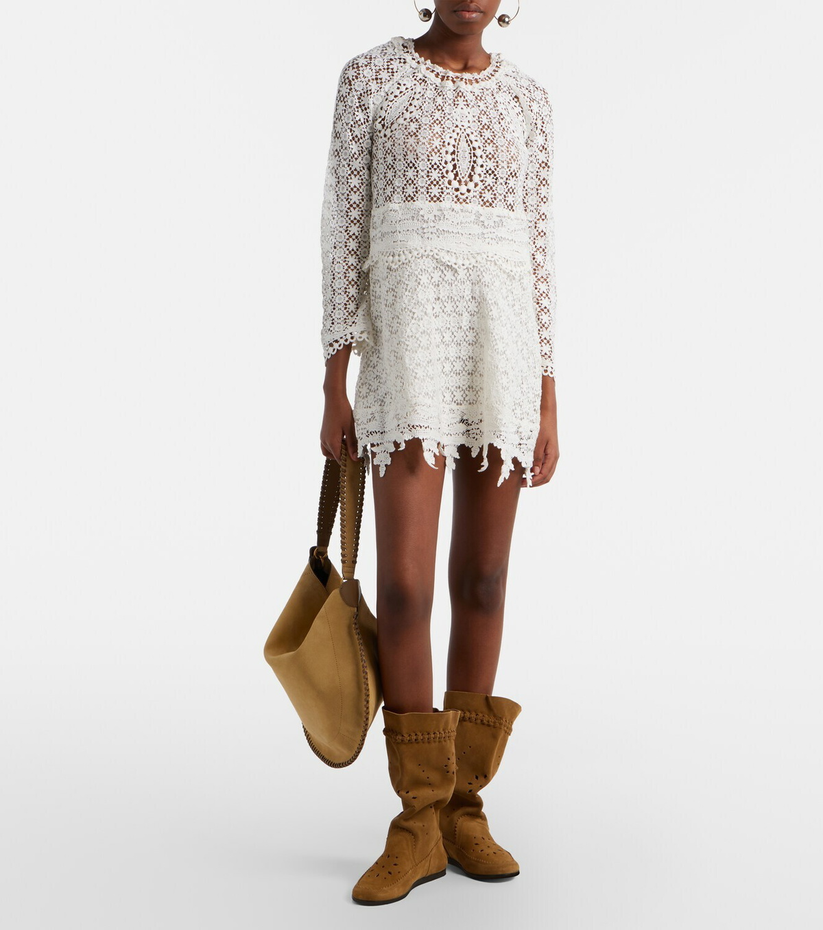 Isabel Marant Welky laser-cut suede mid-calf boots