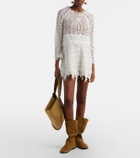 Isabel Marant Welky laser-cut suede mid-calf boots