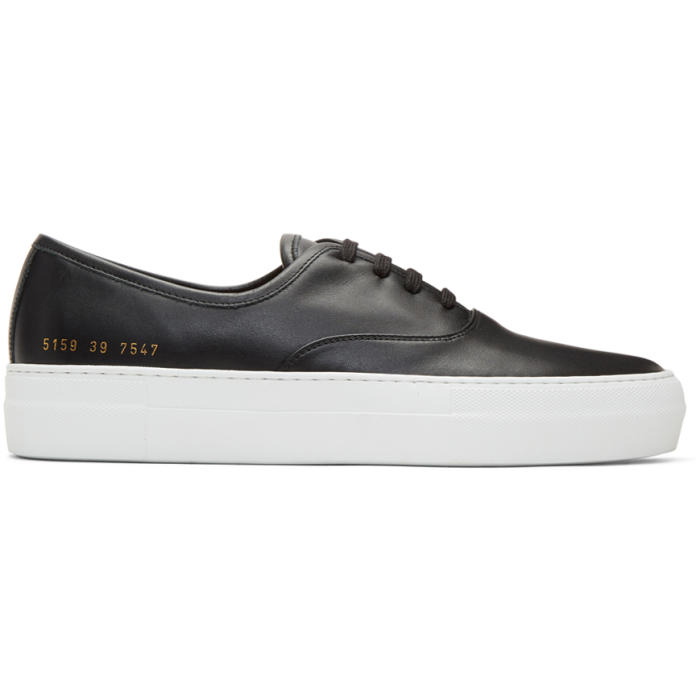 Photo: Common Projects Black Tournament Four Hole Sneakers