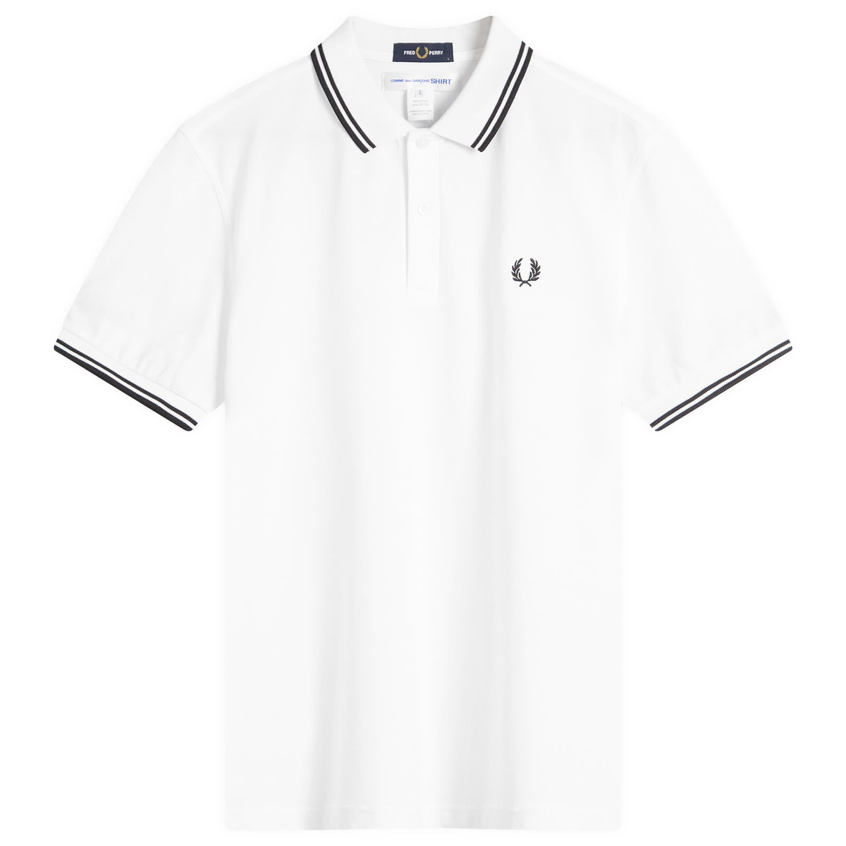 Comme des Garçons SHIRT Men's x Fred Perry Polo Shirt in White