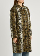 Blumarine Leopard-jacquard Cotton-blend Coat