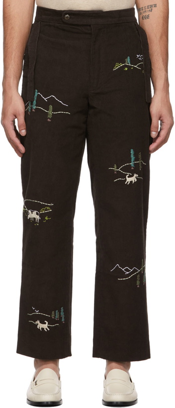 Photo: Bode Brown Lookout Corduroy Trousers