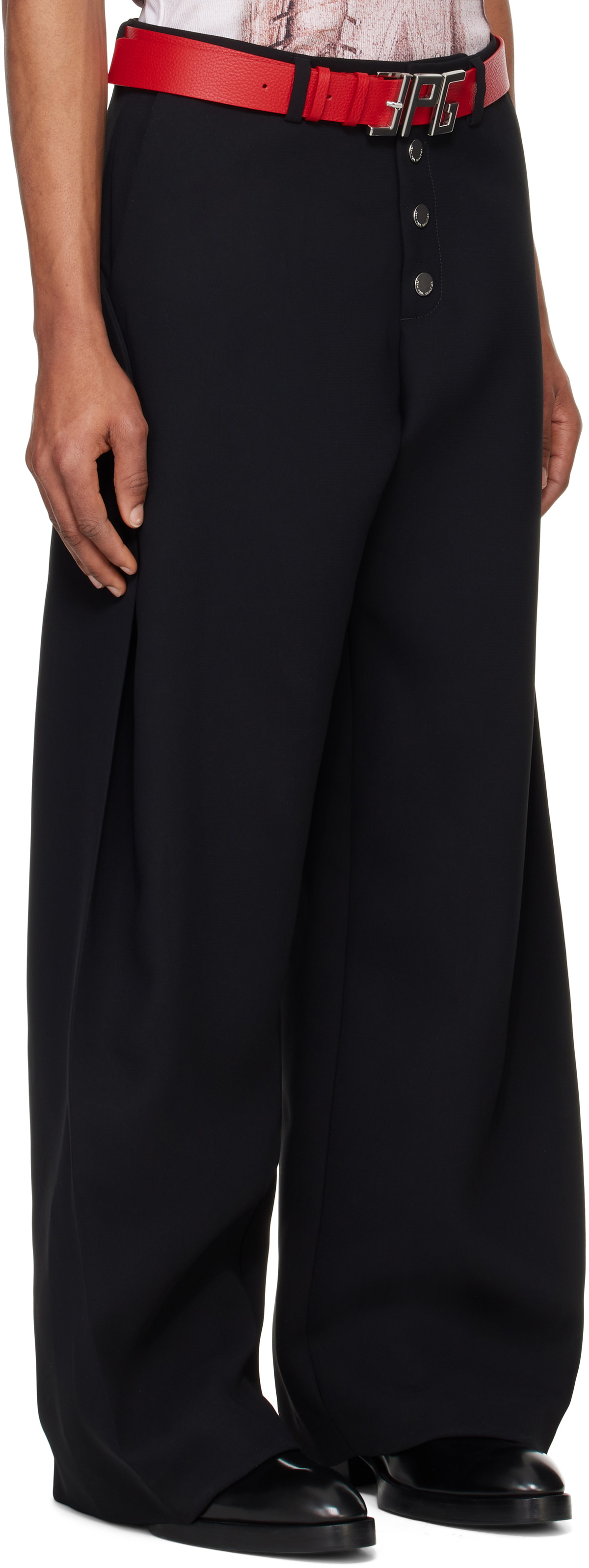 Jean Paul Gaultier Black 'The Sculptural' Trousers Jean Paul Gaultier