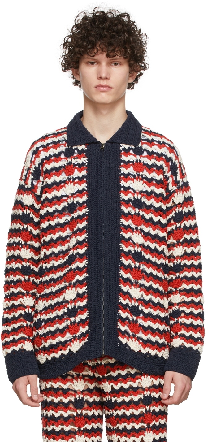 Soulland Navy Stripe Ali Jacket Soulland