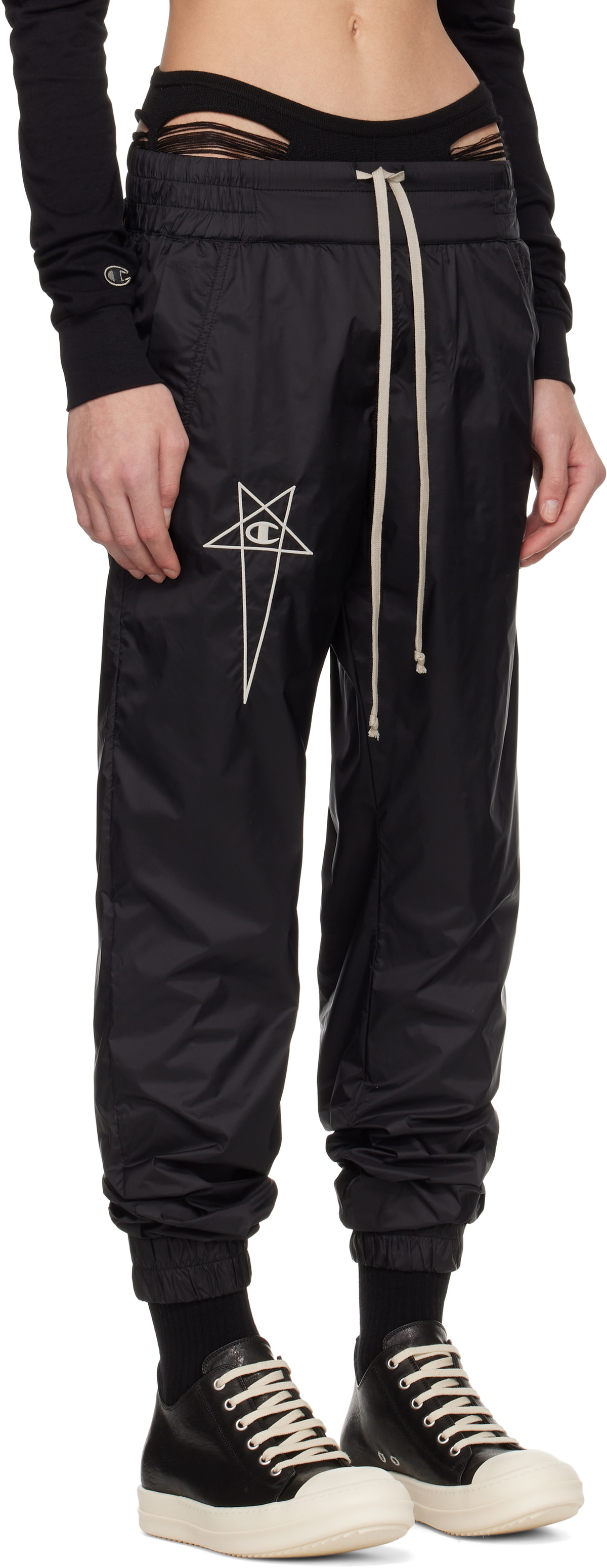 Rick Owens Black Champion Edition Joggers Sweatpants
