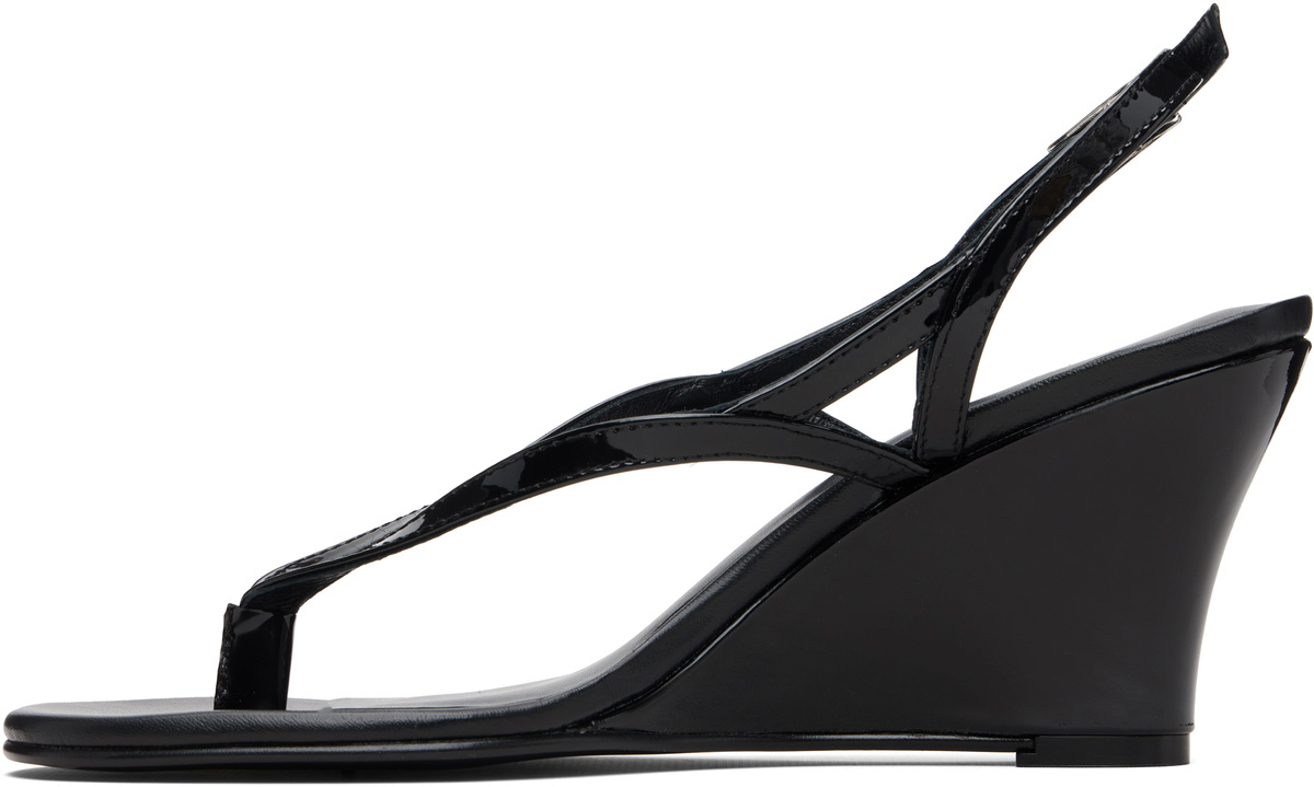 Gimaguas Black Wedge Heeled Sandals