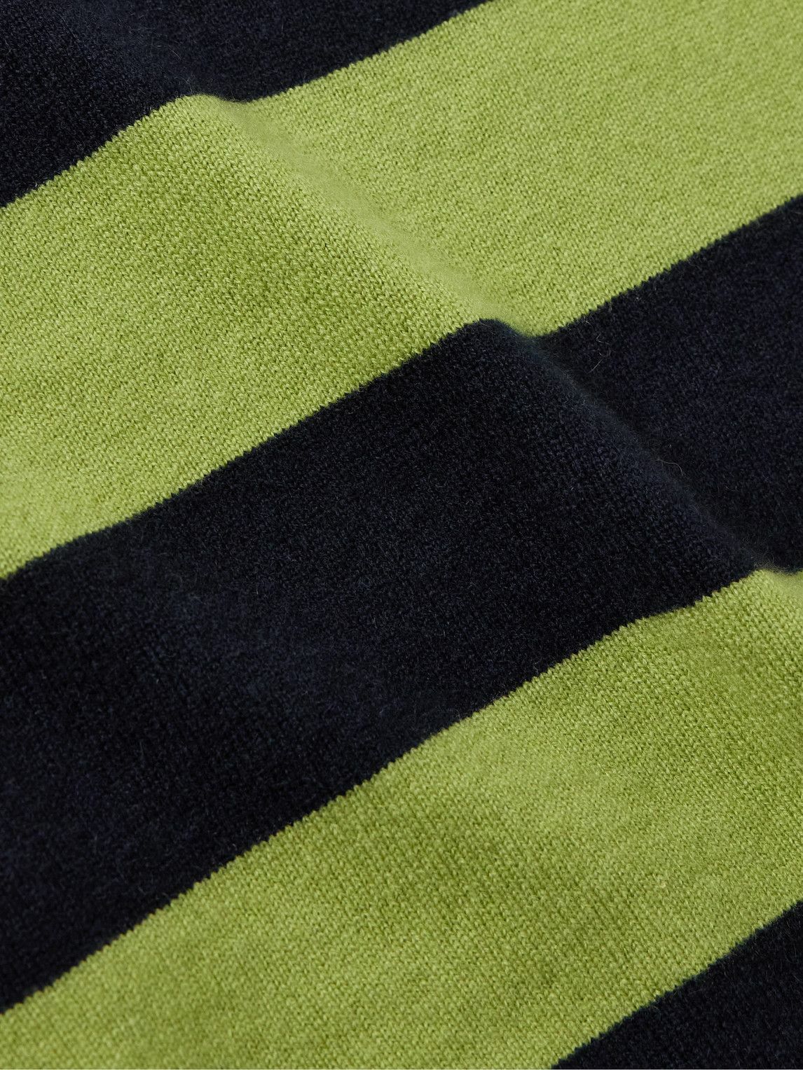 Guest In Residence - Rugby Striped Cashmere Polo Shirt - Green