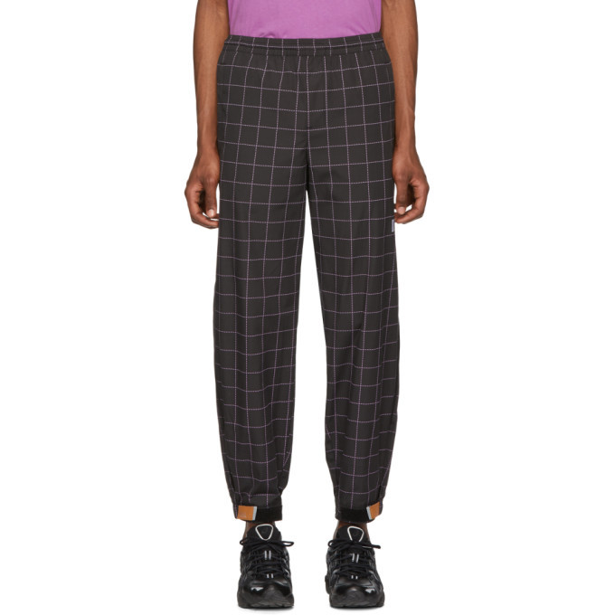 Wonders Black Camp Grid Track Pants