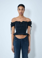 Balenciaga Gathered Cropped Top