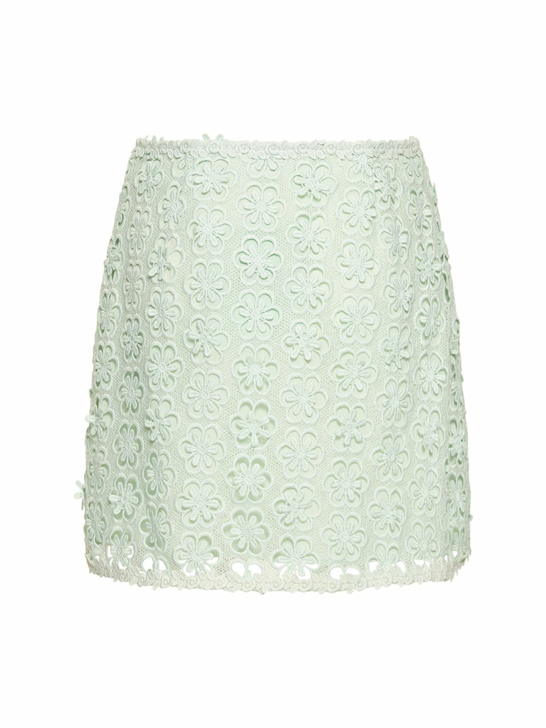 SELF PORTRAIT - Guipure Lace Mini Skirt