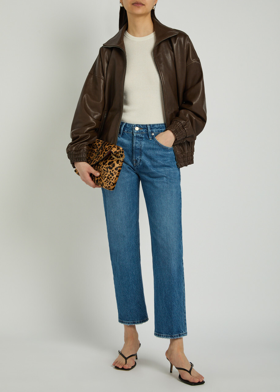 Good American Vintage Straight Ankle Jeans Navy