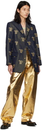 Theophilio SSENSE Exclusive Gold Jeans