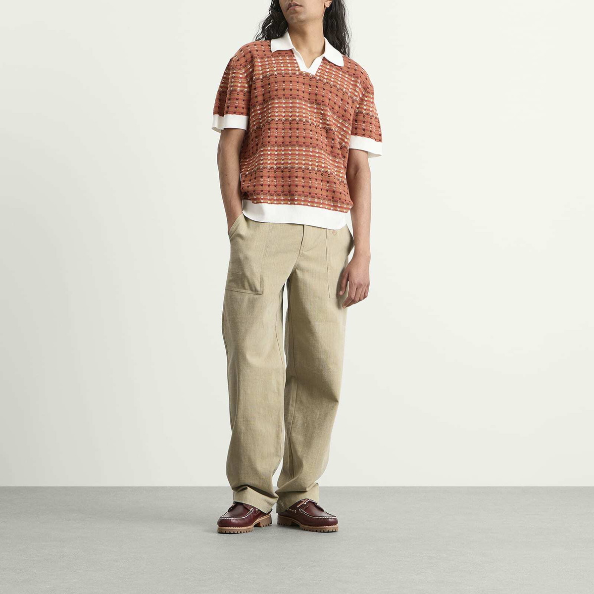Drôle de Monsieur Men's Cotton Elasticated Waist Pants in Kaki