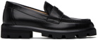 Legres Black Moc Toe Loafers