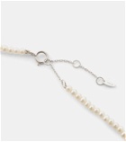 Persée 18kt white gold necklace with diamonds and pearls