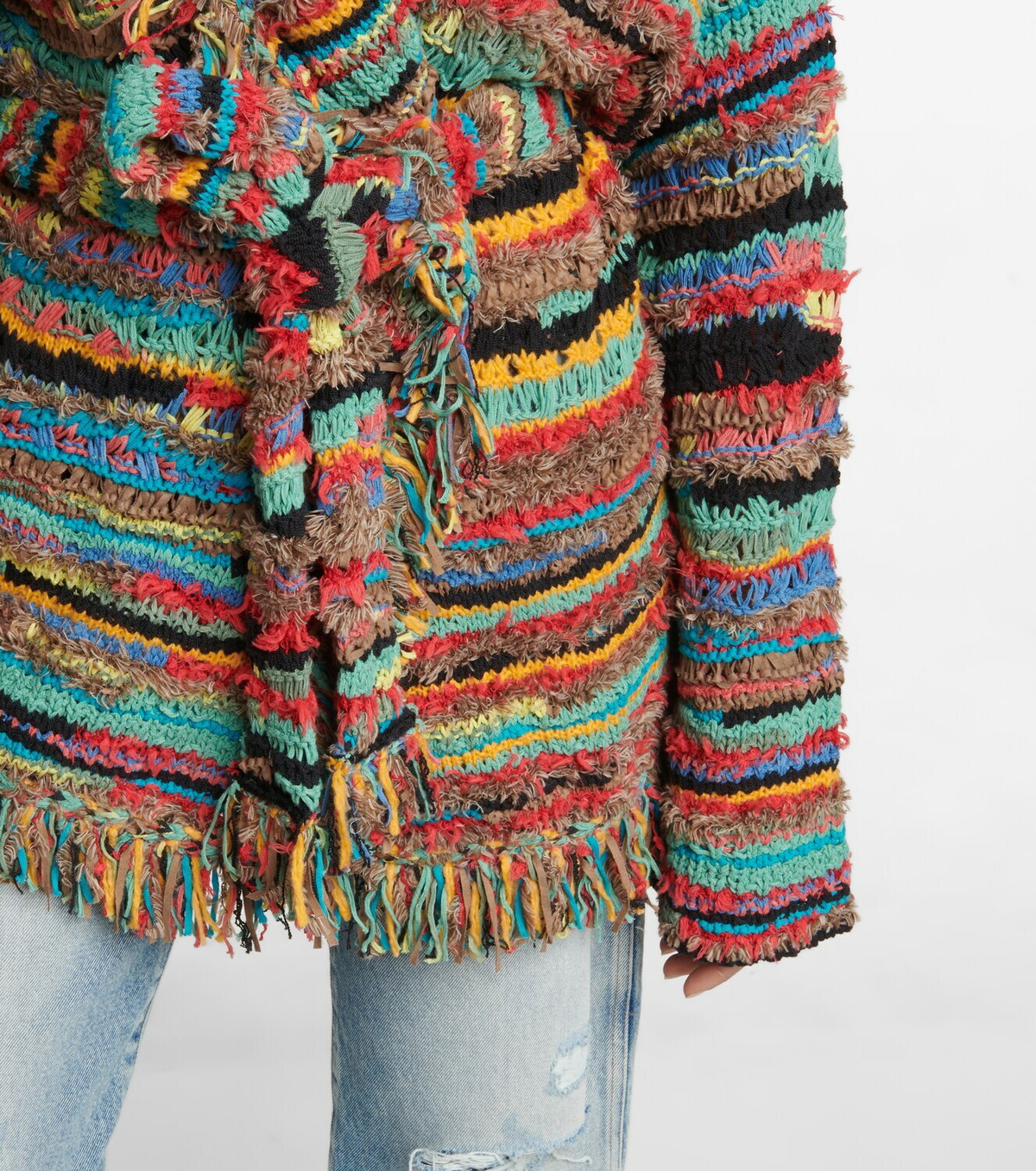 Alanui Over the Rainbow Icon striped cardigan