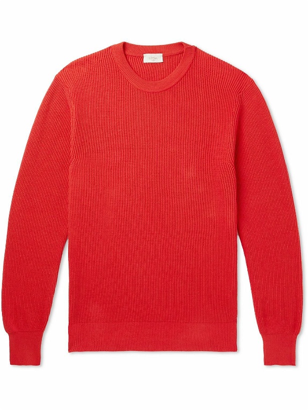 Photo: Altea - Ribbed Cotton Sweater - Red