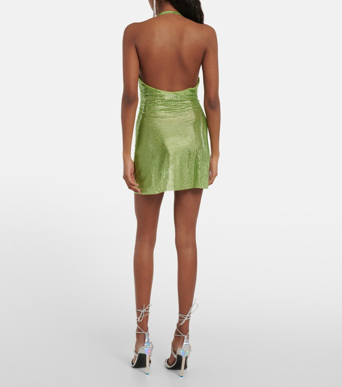 Giuseppe di Morabito Crystal-embellished mesh minidress Giuseppe di Morabito
