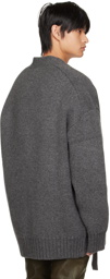 We11done Gray Oversized Cardigan