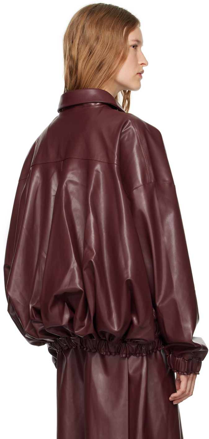 Renaissance Renaissance Burgundy Monik Faux-Leather Jacket