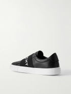 Givenchy - Urban Street Logo-Appliquéd Webbing-Trimmed Leather Slip-On Sneakers - Black