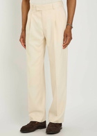 DRÔLE DE Monsieur Pantalon Golfeur Logo-embroidered Woven Trousers Off White